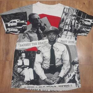Vintage AOP Barney Fife Andy Griffith Show Graphic T-Shirt Size Large